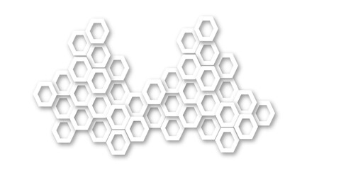 Abstract light grey and white hexagon 3d effect pattern with shadow seamless texture background. Use for book, poster, flyer, website vector illustration.
