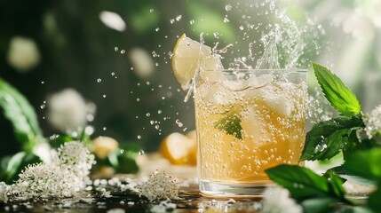 Refreshing Iced Tea with Mint and Lemon Splash