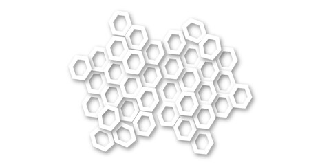 Abstract light grey and white hexagon 3d effect pattern with shadow seamless texture background. Use for book, poster, flyer, website vector illustration.
