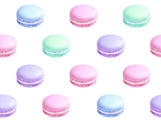 マカロンのシームレスパターン　A-1