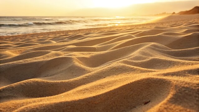 Sandy Beach at Sunset