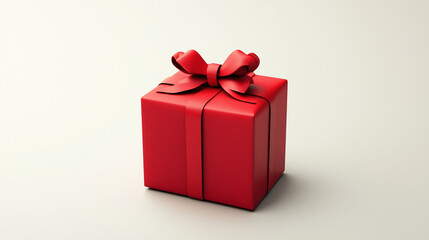 Obraz premium Gift Box on White, 3D Illustration, Centered, Even Lighting