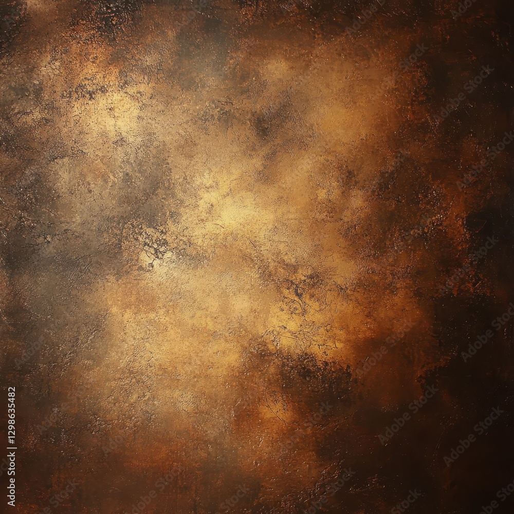 Poster abstract golden and brown textured background with soft clouds and artistic formations ideal for des