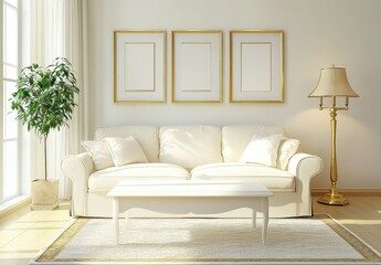 Bright and Airy Living Room with Elegant Decor and Natural Light