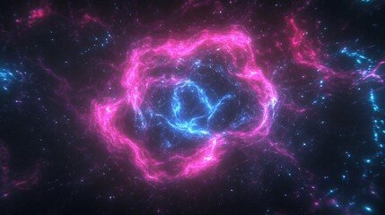 seamless neon encryption fractal cyber effect