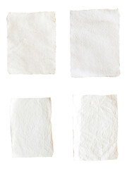 Obraz premium Handmade White Textured Paper with Uneven Edge