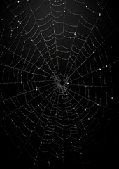 Obraz premium Aesthetic Photography of spider web nature black backgrounds.