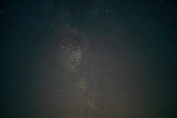 milky way among the stars in the sky. astrophotography