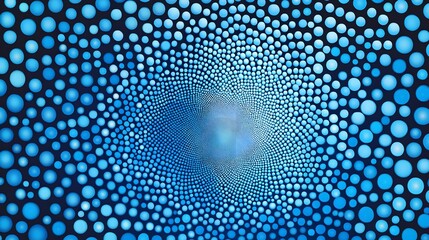 Abstract Blue Circle Spiral Pattern Background
