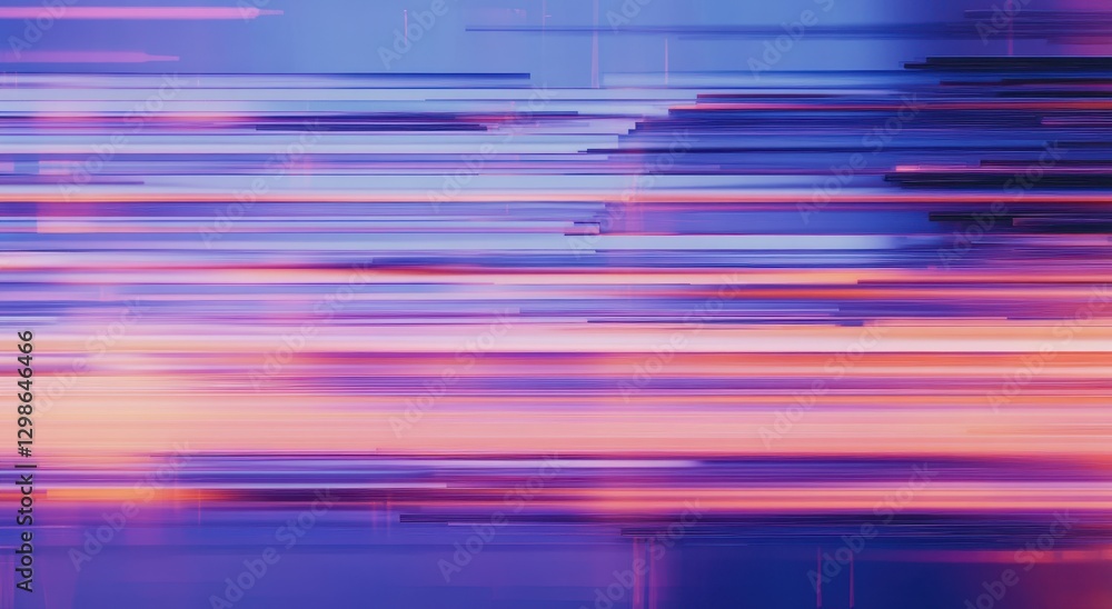 Poster abstract motion blur background with vibrant colors and horizontal lines for creative projects and d