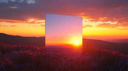 Elegant Square Mirror Reflection for Creative Projects