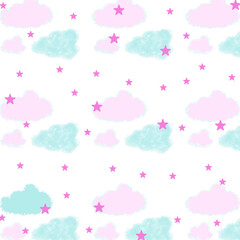 Watercolor cloud background