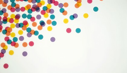 Fototapeta premium Scattered colorful circles on a light background creating a playful and vibrant effect 
