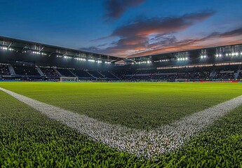Vibrant Soccer Stadium Evening