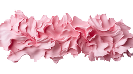 Abstract Pink Color Paint on Transparent Background, Generated AI
