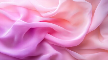Fototapeta premium This stunning image captures the graceful swirls of pink and white fabric that evoke feelings of elegance, calm, and tenderness, ideal for artistic representation.