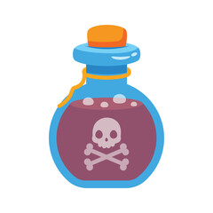 A customizable 3d icon depicting poison glass flask