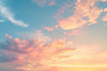 Fototapeta premium Photo of soft and dreamy sky backgrounds sunlight outdoors.