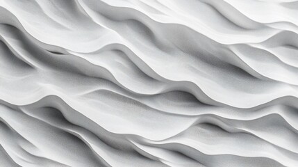 Obraz premium Abstract white wavy pattern with a smooth texture and gentle curves creating a dynamic look