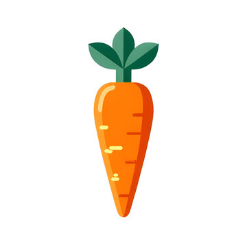 orange carrot with green leaves clip art preview