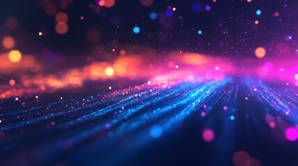 Obraz premium abstract luminous encryption AI flows