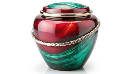 Modern pet urn, cracked glass, a poignant photo essay.