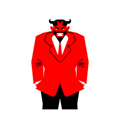 Satan businessman. Demon in  suit. Lucifer boss.