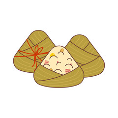 Zongzi is Chinese dish of rice with fillings wrapped in bamboo or reed leaf.