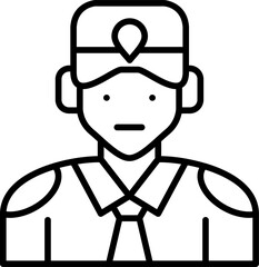 Security Guard Icon Vector Element