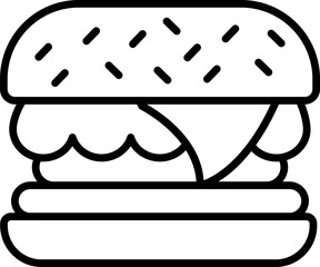 Burger Icon Vector Element