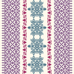 geometric pixel pattern Seamless tribal pattern Native American jewelry Southwestern ethnic decoration style geometric ornament Seamless vector pattern Mexican blankets, scarves, rugs, tiles