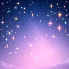 Night sky with stars and nebula. Vector illustration for your design. Generated by AI