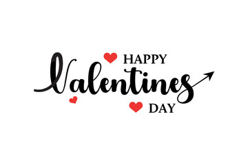 Happy Valentines Day Romantic Love Hearts Arrow Design