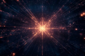 futuristic neon fractal interconnected cybernetic grids