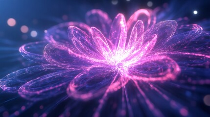 pulsing luminous neural bloom AI motion flows