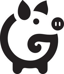 minimalist pig logo