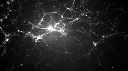 glowing AI neural pathways luminous curves