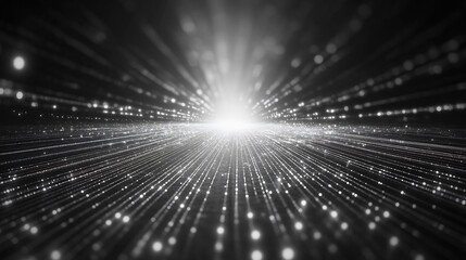 futuristic AI circuit web of light