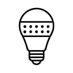 Color-changing LED light bulb, black and white, energy-efficient