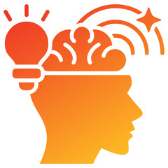 Creativity Glyph Gradient Icon