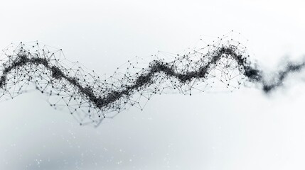 Obraz premium Abstract network flow, data visualization, technology background. Possible use stock photo