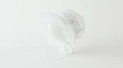 White Lace Bonnet Display