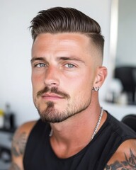 Fototapeta premium Confident Modern Man: Embrace Your Style and Strength with Every Look