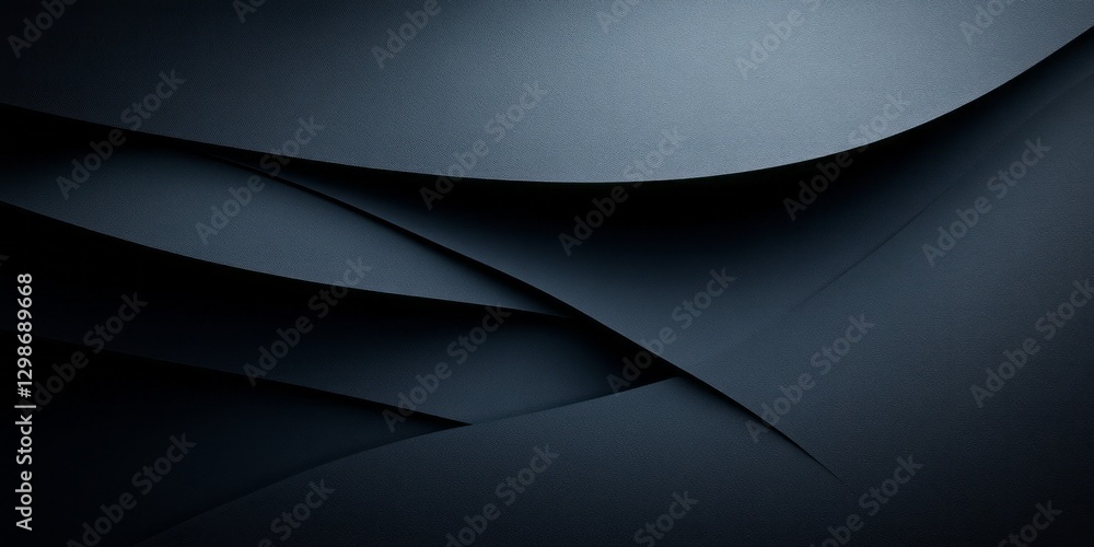 Poster layers of dark navy paper create an abstract design