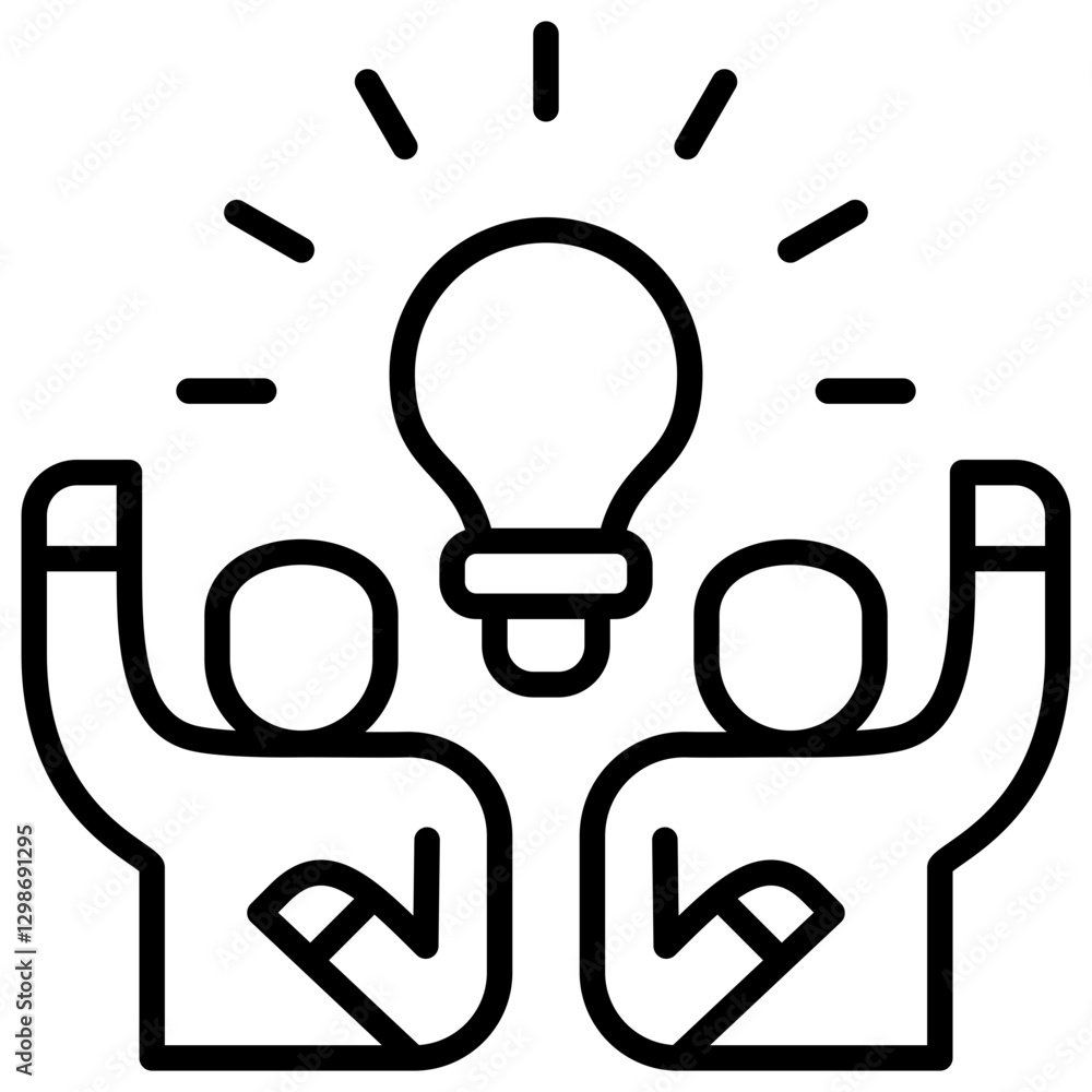 Poster active line icon