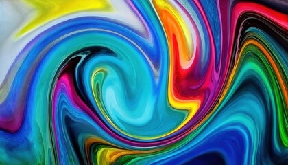 vibrant abstract swirl with fluid rainbow colors and bold dynamic curves for background, print, and digital art

