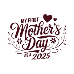 Obraz premium Beautiful elegant Happy Mother's Day text design background