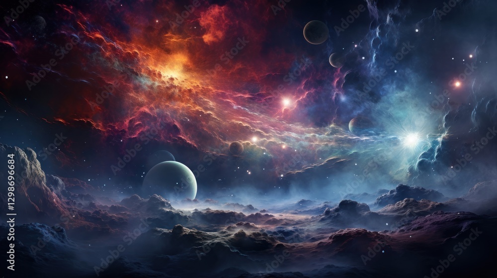 Canvas Prints cosmic nebula space astronomy universe.