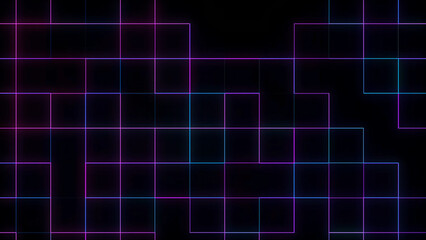 Abstract neon digital glowing grid design background