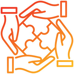 Collaboration Line Gradient Icon